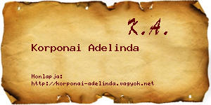 Korponai Adelinda névjegykártya